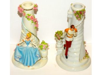 Porcelain Cinderella Disney Candleholders
