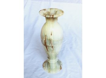 Vintage Carved Solid Alabaster Vase
