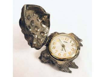Vintage Linden Frog Travel Clock
