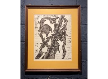 Chuck Puddy Woodcut Titled Vines