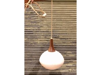 Mid Century Danish Style Hanging Swag Lamp