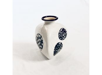 Black And White Abstract Ceramic Vase By Judy Henderson
