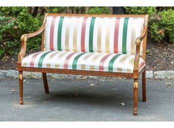 French Louis XVI Style Settee By Councill