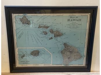 Framed Map Of Hawaii-1928