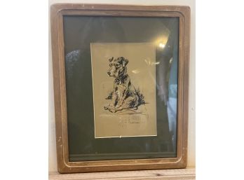 Framed Dog Print- 1937