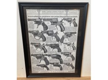 Framed Gun Advertising Print