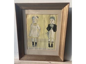 Framed Color Lithograph By Carl Hap-1924
