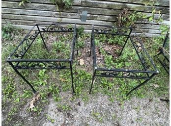 Russell Woodard Matching Pair Of Wrought Iron Tables