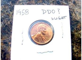 1958  Uncirculated Lincoln Penny  Slight  DDO