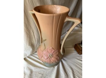 Weller Double Handle Vase, DOGWOOD Pattern, Floor Or Tabletop