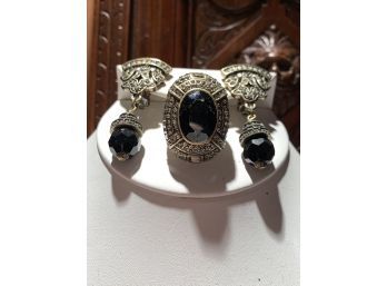 Heidi Daus Antique Ring And Earring Set, Art Deco