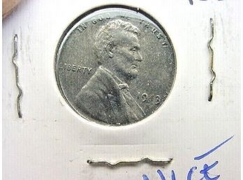 1943  S  STEEL  Lincoln Cent  With Very Weak 4  &  S  Variety , Nice Example