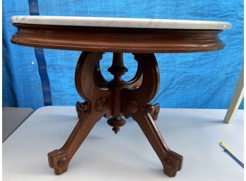 Rosewood Victorian Marble Top Coffee Table