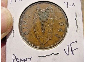 1942 IRELAND PENNY VF