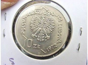1972  Poland  10  Zlotych  UNC