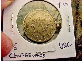 1936A  Uruguay  5 Centesimos  UNC