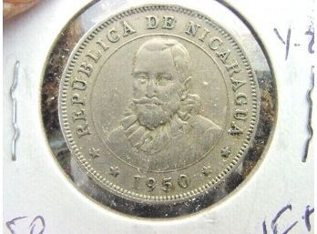 1950  Nicaragua  50  Centavos  VF