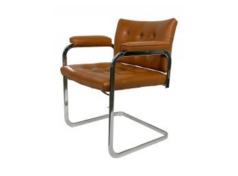 Mid Century Modern Robert Haussman Style Cognac Chair