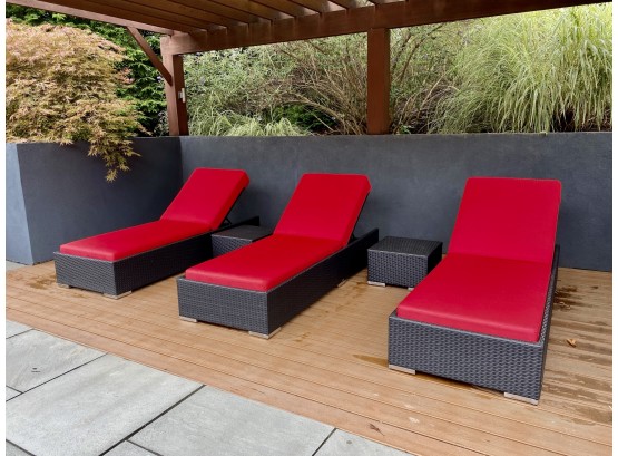 Charcoal Resin Wicker Outdoor Lounge Set (5 Pc)