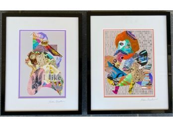 Pair Of Surrealist Collages - Signed