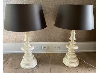 Oversized Turned Table Lamps