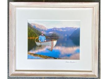 Signed Surrealist Photograph 'Man In Boat'