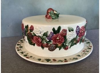 JCP Home Collection Floral Covered Cake Dish