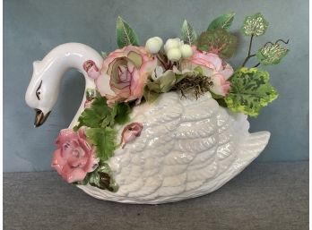 Swan Sculpted Planter