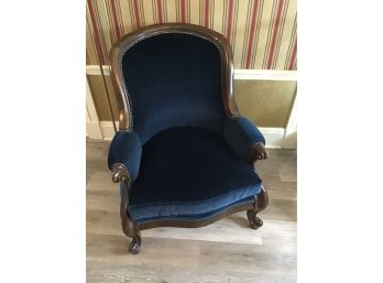 Early Blue Cushioned Arm Chair  #1