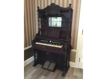 Early EP Carpenter Company Brattleboro VT Pump Organ With Stool
