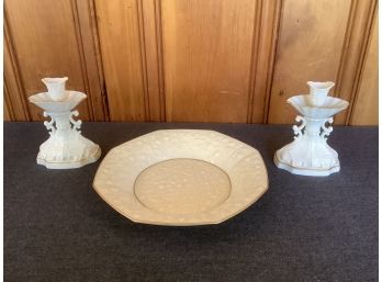 Lenox Dish And Candle Stick Holder Lot