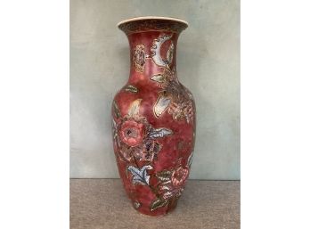 Red Large Asian Vase