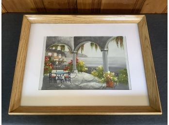 Patio View Signed Print