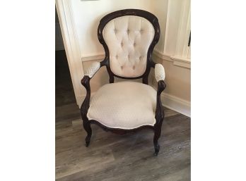 Cream Cushioned Arm Chair
