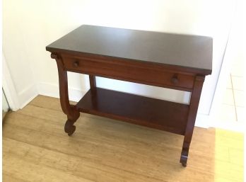 Solid Wood Hall Table With Glass Top