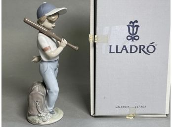 Lladro 1990 Can I Play Baseball Figurine, #7610, Original Box