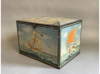 An Antique Metal Bread Box