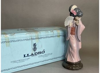 Lladro Geisha Porcelain Figure In Original Box,  #4990