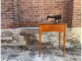 A Vintage Built In Singer Sewing Machine Table