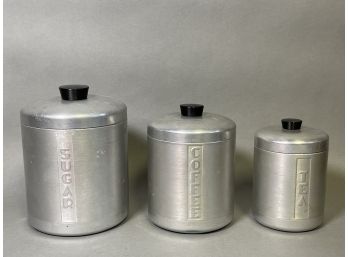 Vintage Metal Nesting Canisters