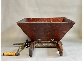 An Antique 1920s Baccellieri Bros Wine Fruit Crusher, Amazing!