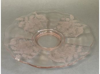 Stunning Vintage Pink Depression Glass Platter