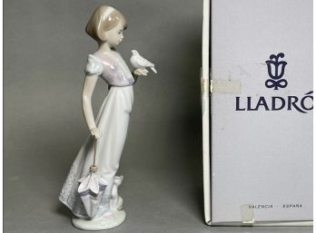 Lladro 1991 Summer Stroll Porcelain Figurine In Original Box