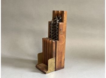 Russel Jennings Drill Bits With Wood & Brass Box, Patented 1893