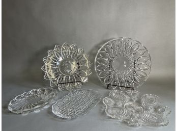 Gorgeous Collection Of Cut Glass Platters