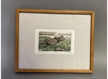A Limited Edition Framed Jan Hunt Hand Colored Engraving, The Nap