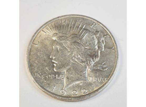 Uncirculated 1922 Silver Peace Dollar(100 Years Old)