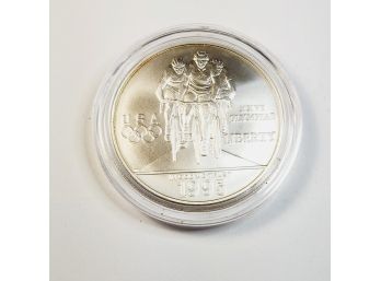 1995 Atlanta Olympic Cycling Commemorative  Silver Dollar Coin (better Commemorative)