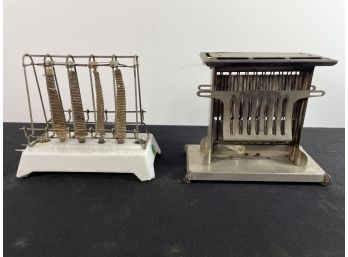 TWO ANTIQUE TOASTERS