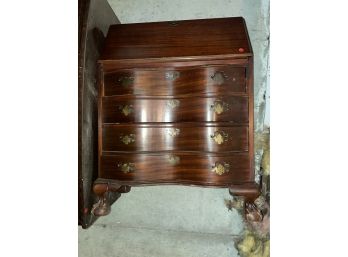 MAHOGANY GOVERNOR WINTHROP DESK WITH BALL AND CLAW FEET